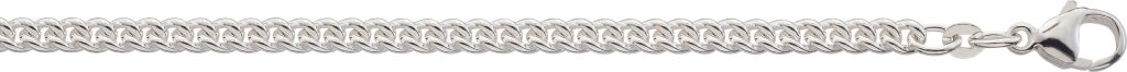 Rundpanzer 4 mm – 925 Silber weiss