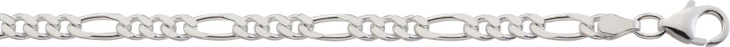 Figaro geschliffen 4,9 mm – 925 Silber weiss