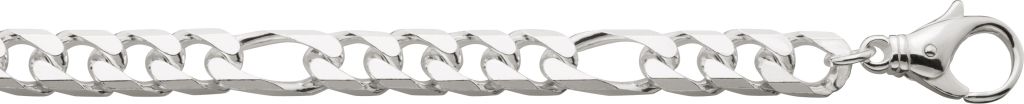 Figaro geschliffen 8,3 mm – 925 Silber weiss