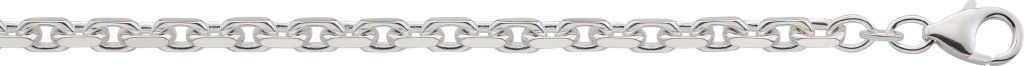 Ankerkette geschliffen 4 mm – 925 Silber weiss