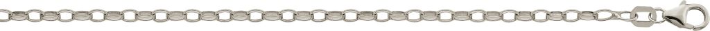 Erbskette 2.5 mm – 925 Silber rhodiniert