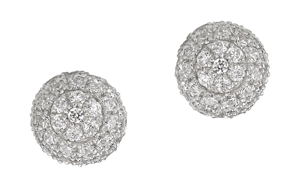 Ohrstecker Silber 925 rhodiniert mit Zirkonia