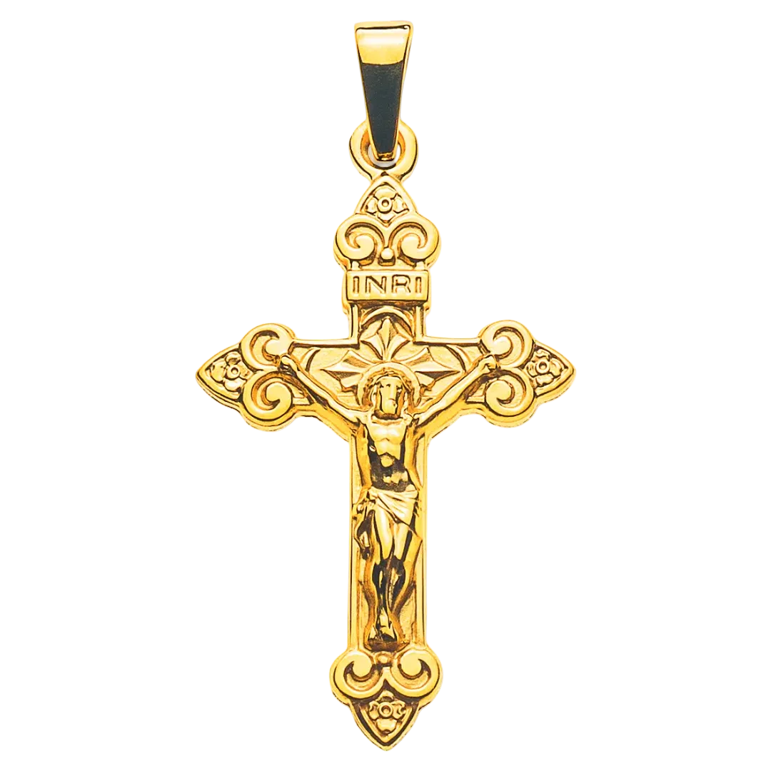 Kreuz Gelbgold 750 mit Christus H: 25 mm B: 16 mm