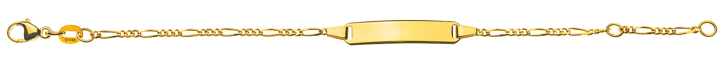 Bébé Armband Figaro 3+1 Gelbgold 750