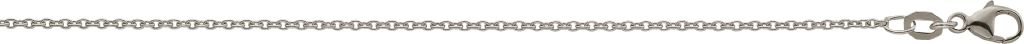 Ankerkette geschliffen 1.5 mm 925 Sterling Silber rhodiniert