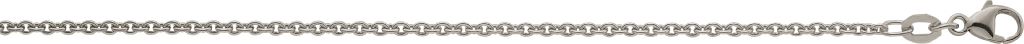 Ankerkette rund 2 mm 925 Sterling Silber rhodiniert