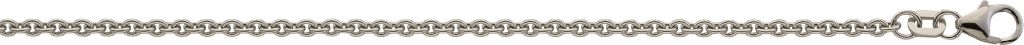 Ankerkette rund 2.3 mm 925 Sterling Silber rhodiniert