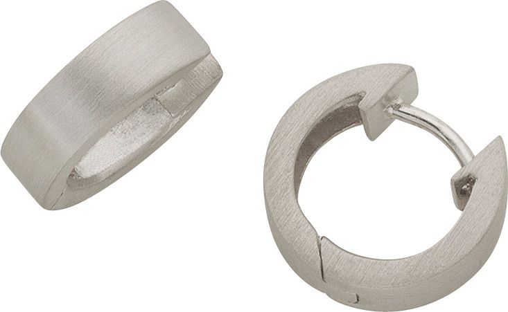 Creolen Silber 925 rhodiniert matt