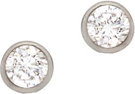 Ohrstecker Silber 925 rhodiniert mit Zirkonia