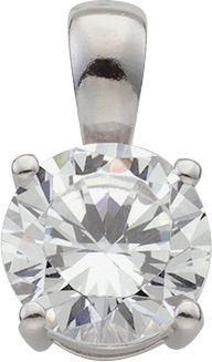 Anhänger silber 925 rhodiniert mit Zirkonia