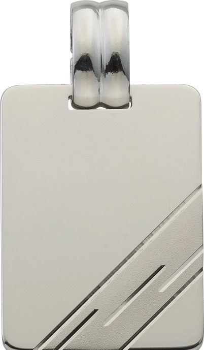 Anhänger Silber 925 rhodiniert Gravurplatte