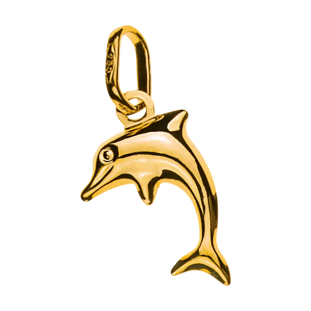 Anhänger Delfin Gelbgold 750 