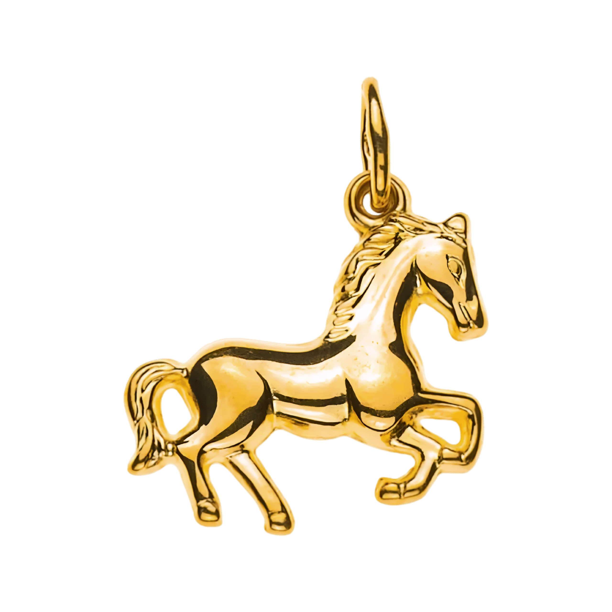 Anhänger Pferd Gelbgold 750