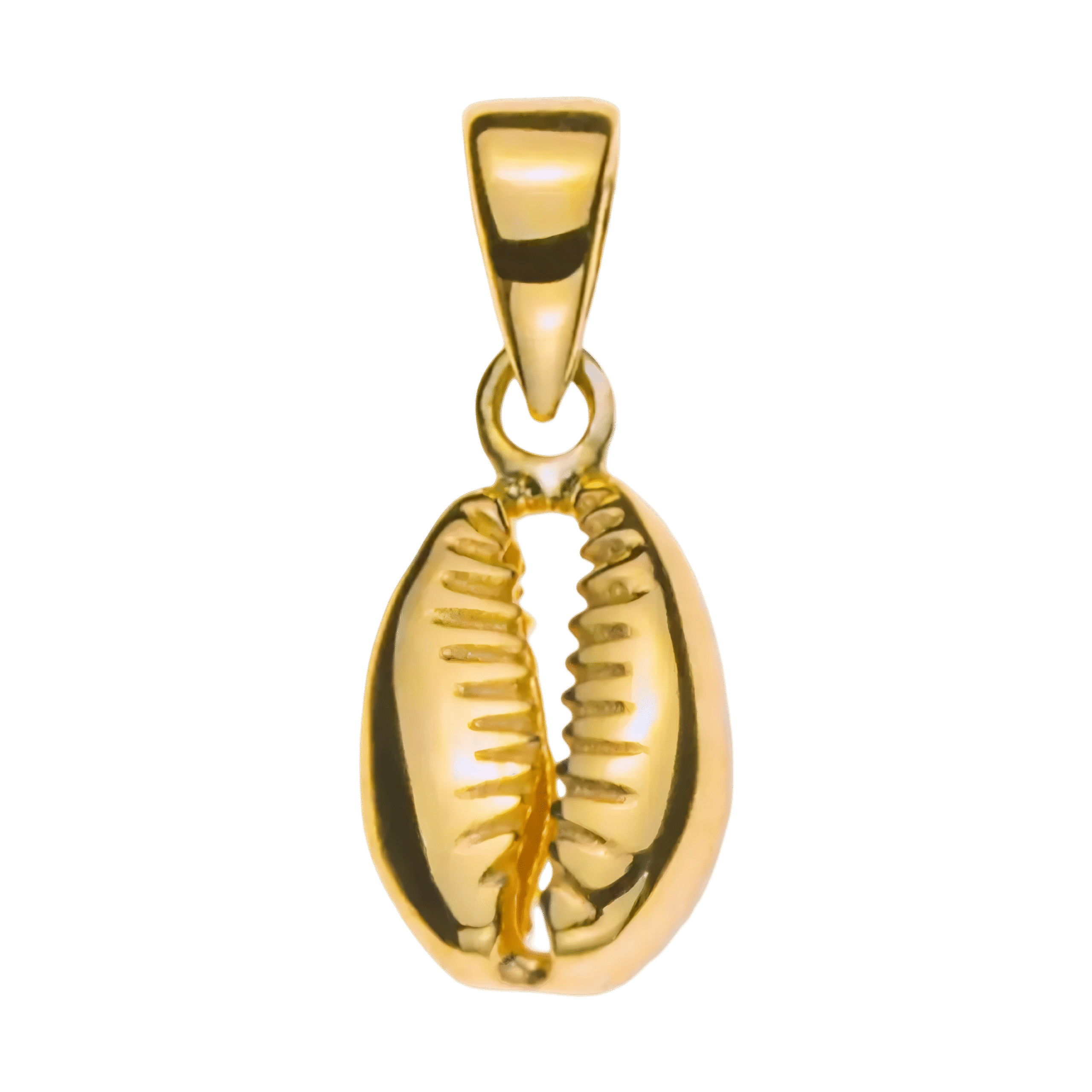 Anhänger Kauri-Muschel 10x6mm Gelbgold 750, poliert
