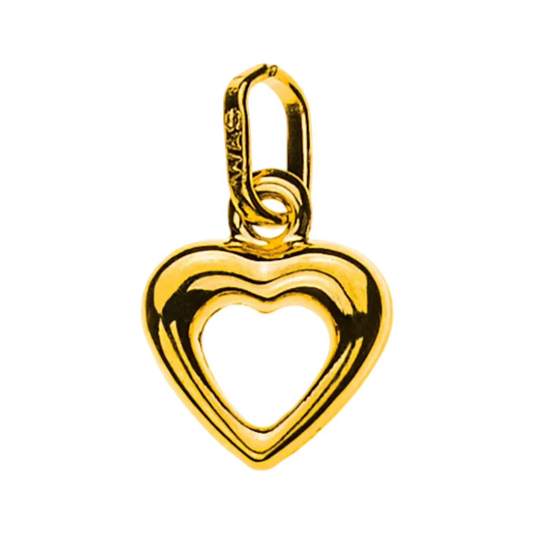 Anhänger Herz offen Gelbgold 750 7x7mm