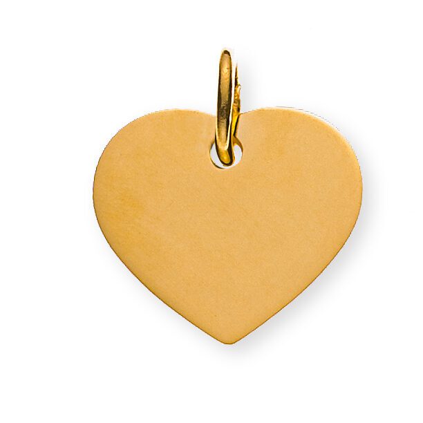 Anhänger Gravurplatte Gelbgold 750 1 Seite poliert, 1 Seite satiniert