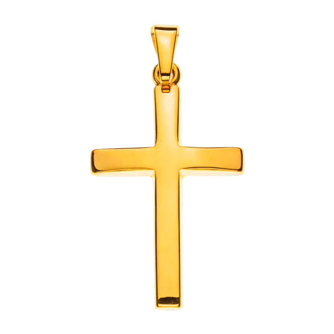Kreuz Anhaenger Gelbgold 750 22x14 mm klassisch Herren Damen