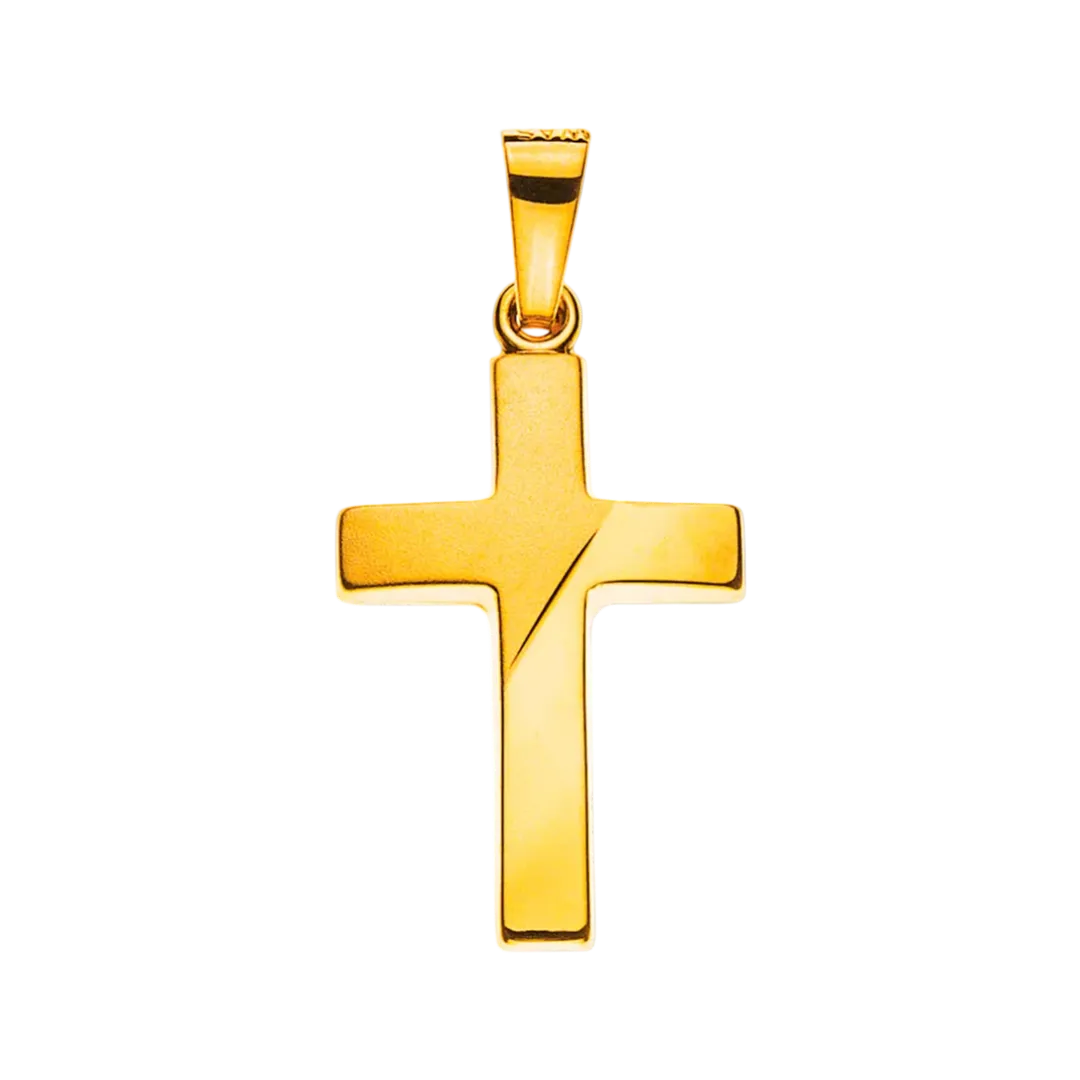 Kreuz Gelbgold 750 H: 18 mm B: 12 mm gesandelt-poliert