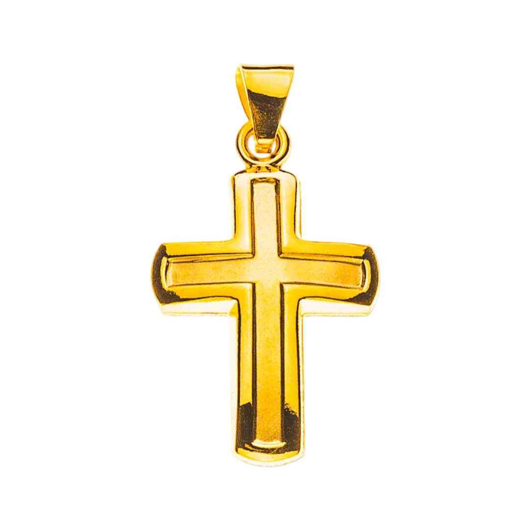 Kreuz Gelbgold 750 mittig gesandelt H: 15 mm B: 11 mm