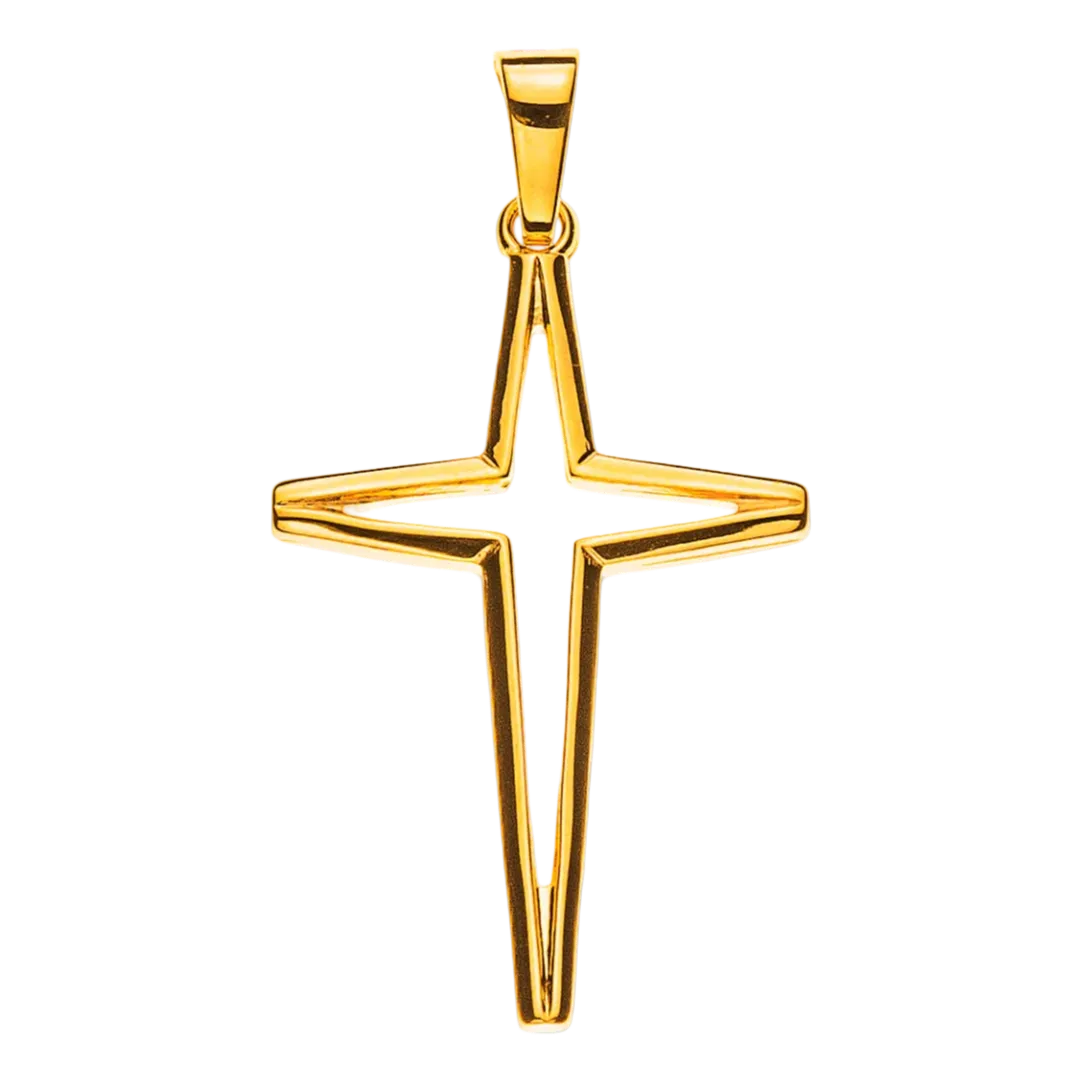 Kreuz Gelbgold 750 offen H: 25 mm B: 16 mm