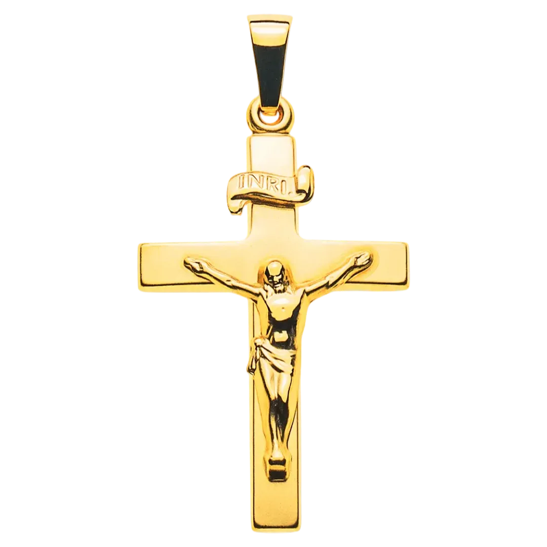 Kreuz Gelbgold 750 mit Christus H: 24 mm B: 16 mm