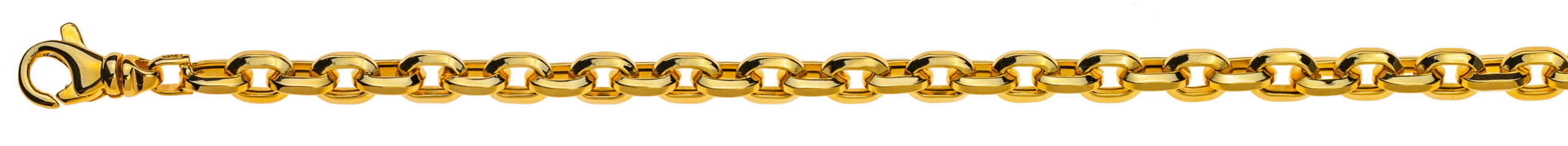 Armband Anker oval Gelbgold 750, 6,0mm, 22cm, Messerschliff