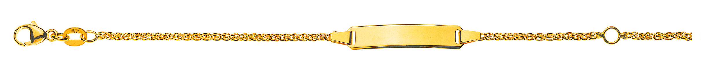 Bébé Armband Zopf Gelbgold 750