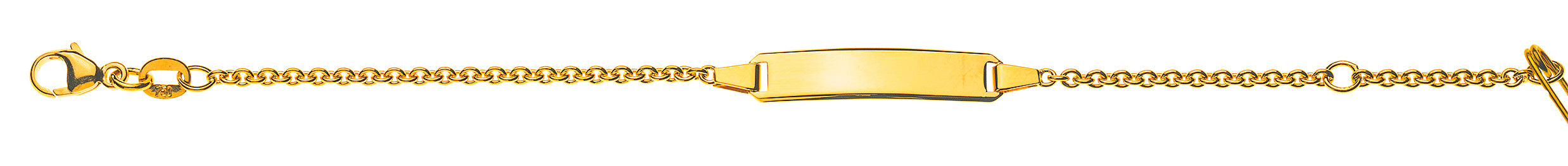Bébé Armband Rundanker Gelbgold 750