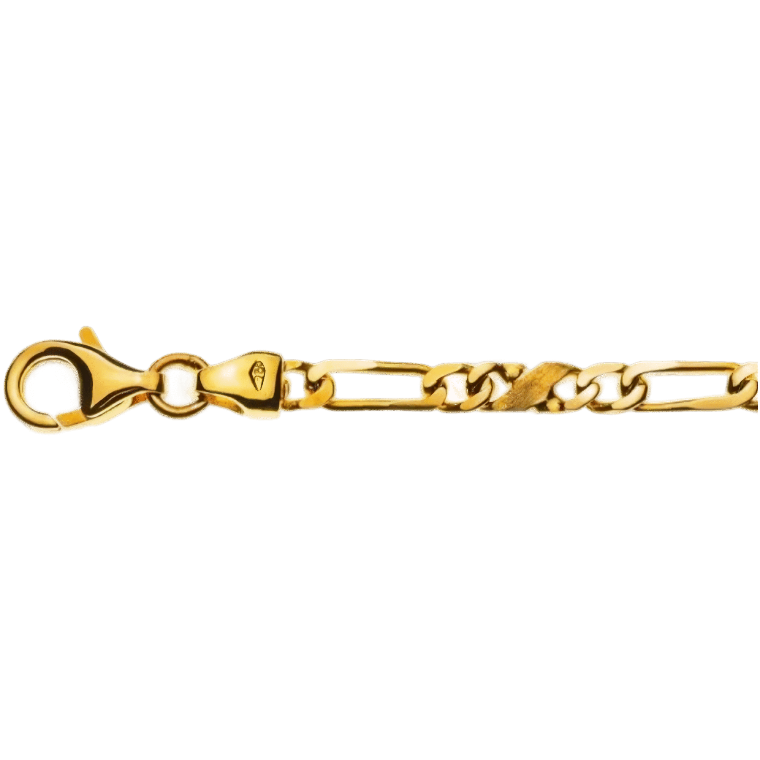 Carrera/Figaro Bracelet poliert/satiniert Gelbgold 750 22cm