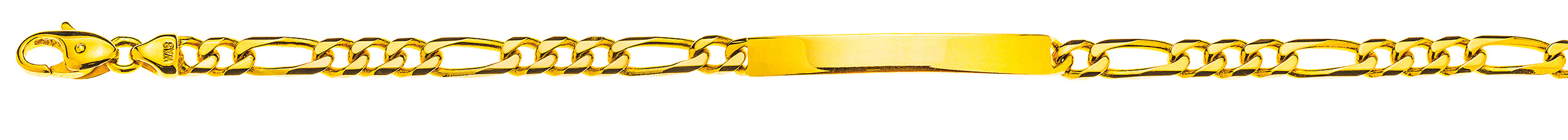Figaro ID-Armband Gelbgold 750 ca.4,0mm
