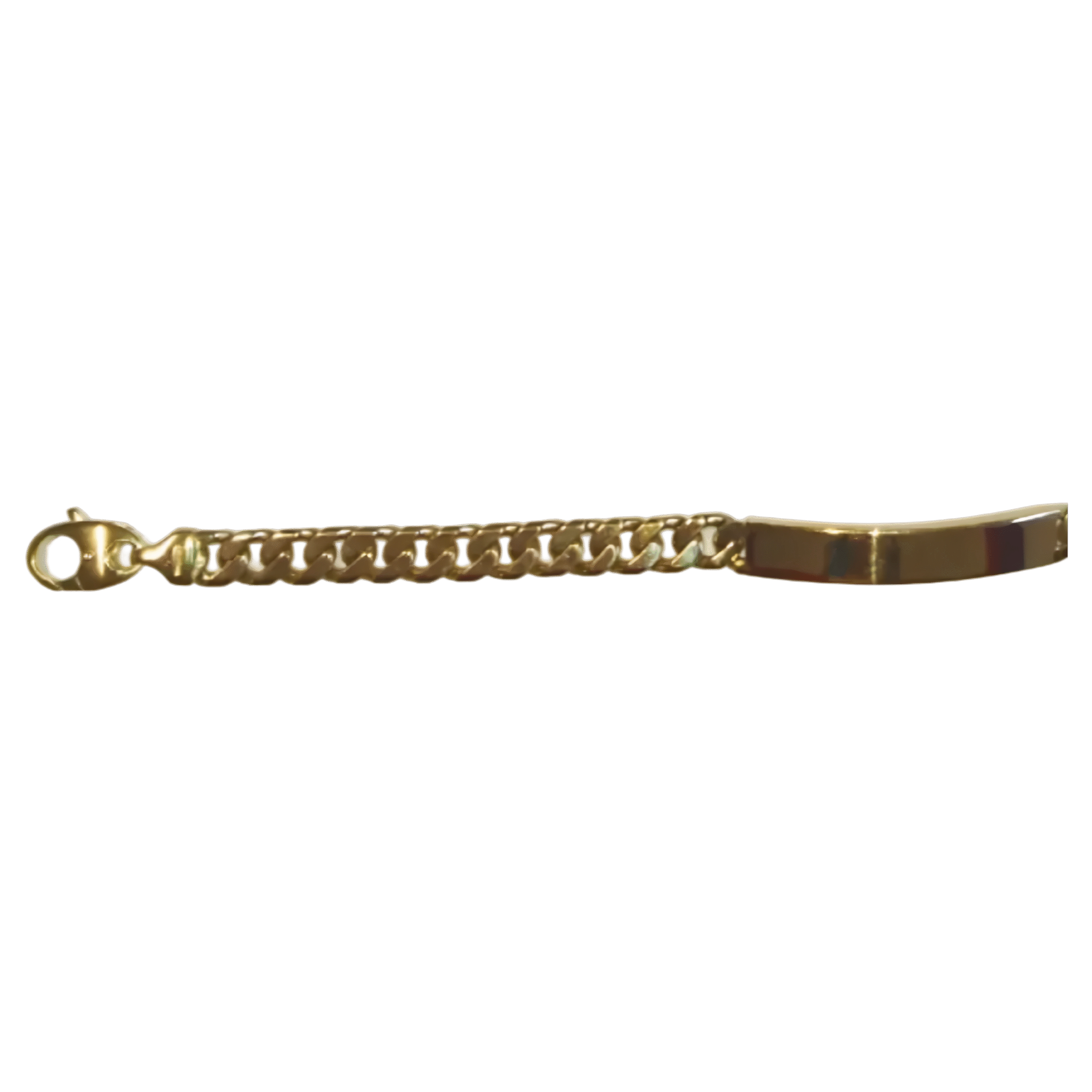 Panzer ID-Armband geschliffen Gelbgold 750 ca. 7,0mm 19cm