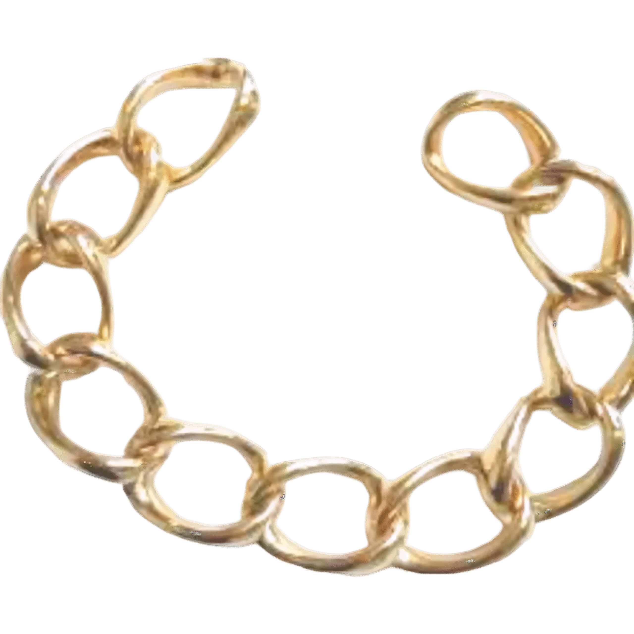 Bracelet Panzer offen Gelbgold 750 Handarbeit 22cm 18,5mm