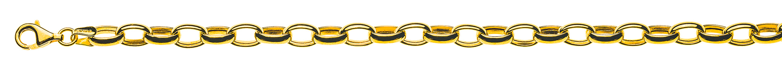 Anker oval Gelbgold 750 halbmassiv ca. 6,0 x 8,5 mm