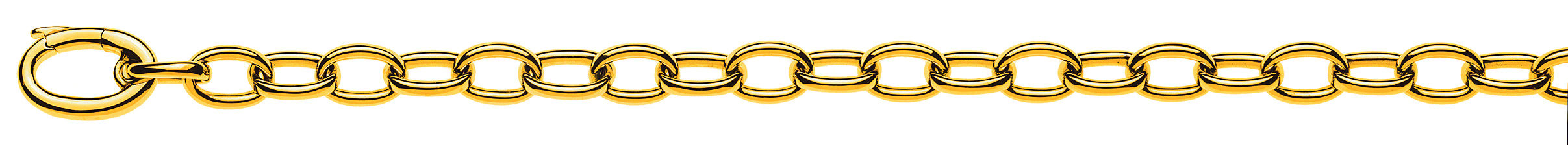 Collier Anker oval Gelbgold 750 Handarbeit 45cm