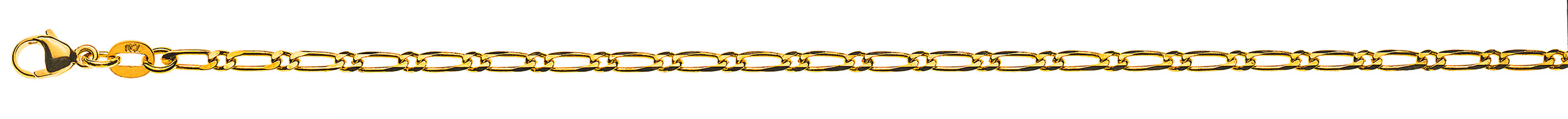 Figaro 1+1 diamantiert Gelbgold 750 ca. 2,3 mm