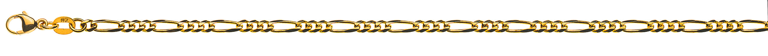 Armband/Fusskette Figaro Gelbgold 750 ca. 2,9 mm