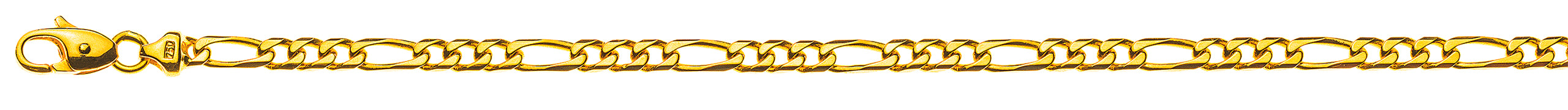 Armband Figaro Gelbgold 750 ca.4,0mm