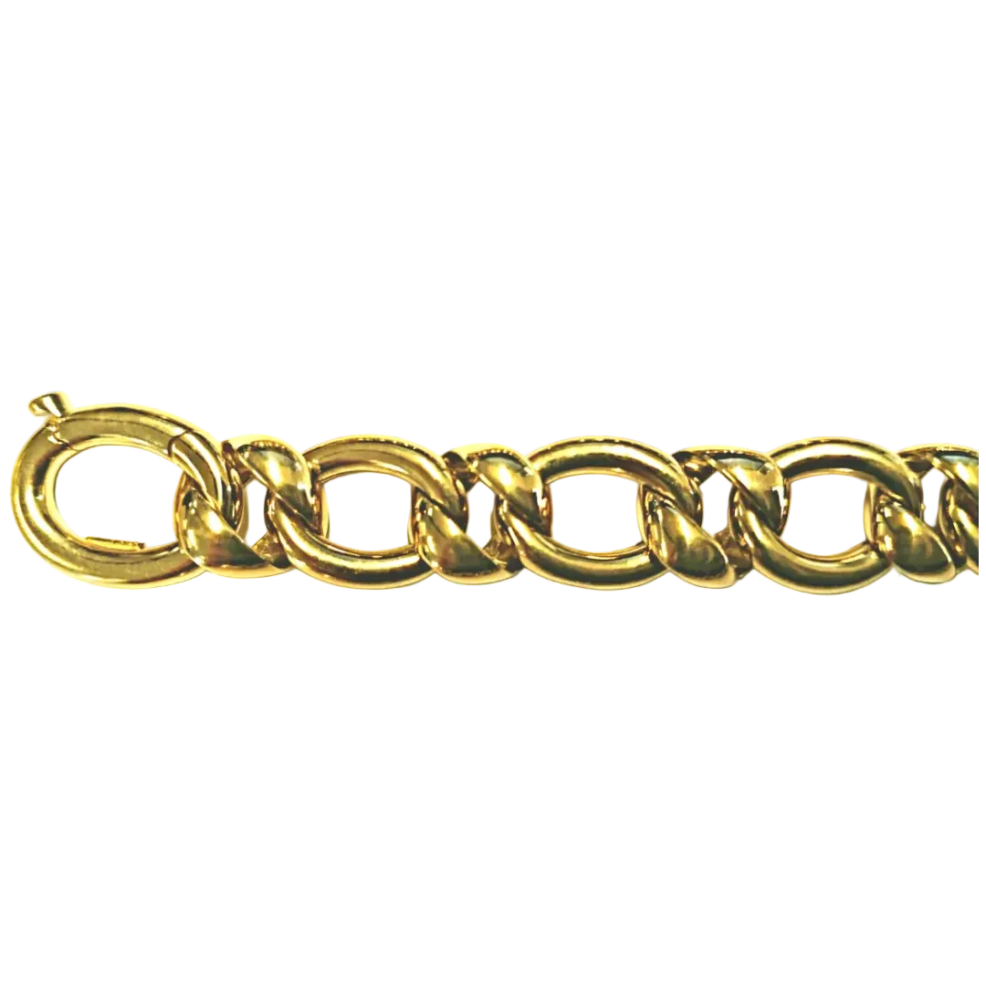 Collier Figaro 1+1 Gelbgold 750 Handarbeit 45cm