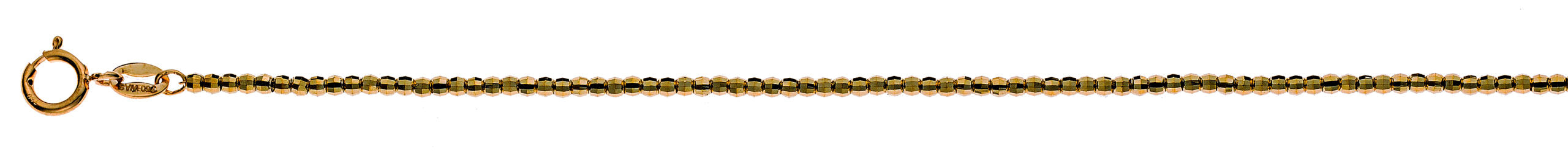 Kugelcollier geschliffen, Gelbgold 750, 45cm