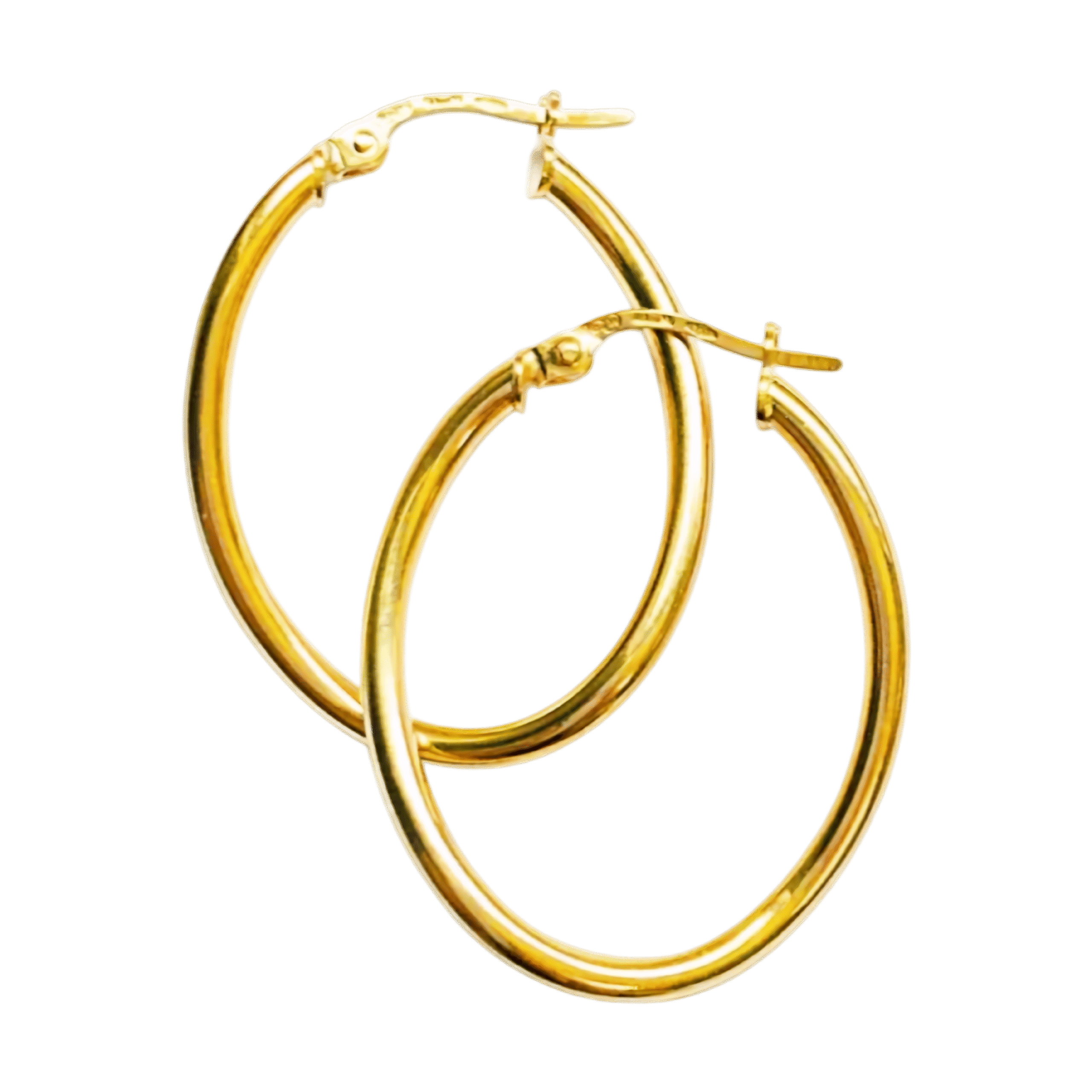 Kreolen Gelbgold 750, Runddraht 23x30x2mm, 8-er Form