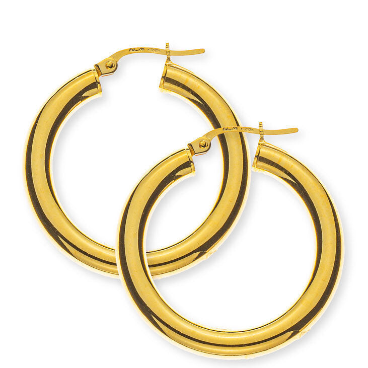 Kreolen Gelbgold 750, Runddraht D: 28mm B: 4mm